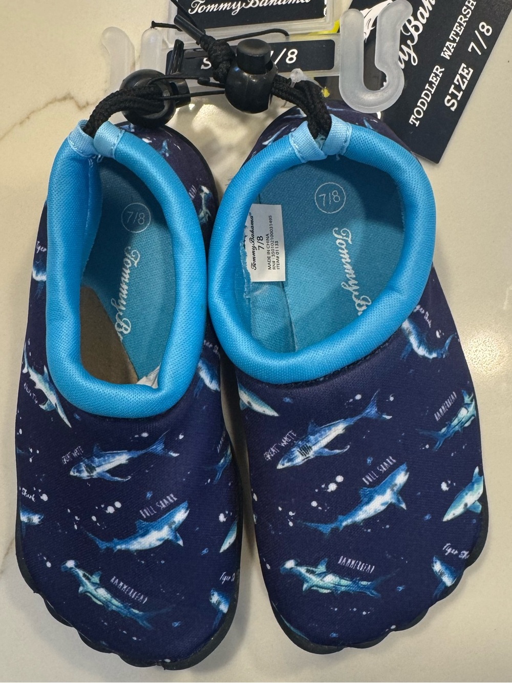 Tommy Bahama Navy & Light Blue Shark Toddler Water Shoes